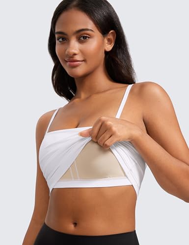 CRZ YOGA Butterluxe Cami Crop Tank Top Small White Women's Activewear