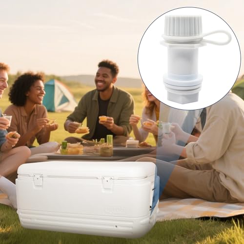 Threaded Drain Plug Replacement with Tethered Cap for Igloo Coolers