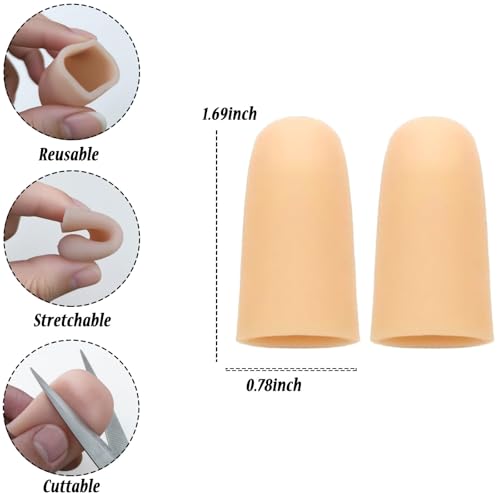 14pcs Silicone Finger Protectors - Ultra-Soft Cots in Nude