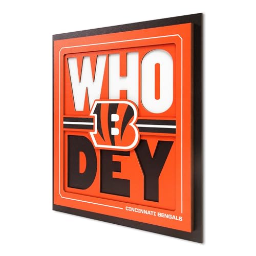 Cincinnati Bengals 3D Wall Art - Team Motto Decor - Ready To Hang