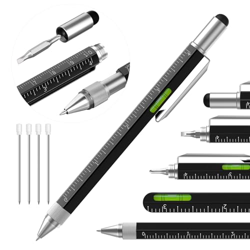 6-in-1 Multi Tool Pen - Black, Perfect Gifts for Men