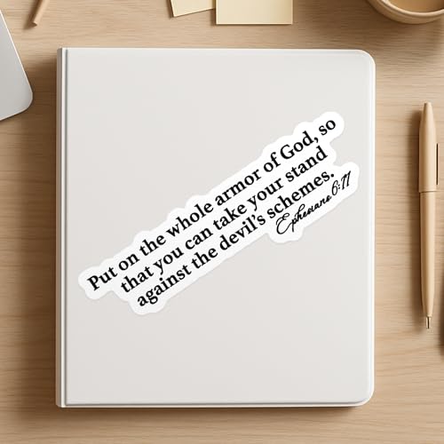 Ephesians 6:11 Bible Verse Vinyl Sticker - 8" Wide (2-Pack)