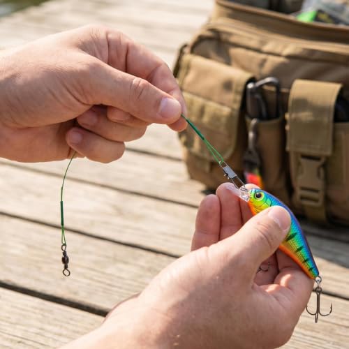Fishing Leaders Set - 60PCS Nylon-Coated Wire with Swivel Snap, 3 Sizes