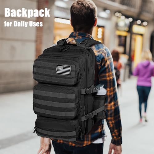 50L Military Tactical Backpack – Water Resistant Hiking Rucksack