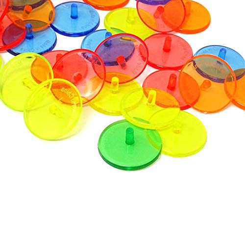 100PCS Plastic Golf Ball Position Markers - 5 Colors, 24mm