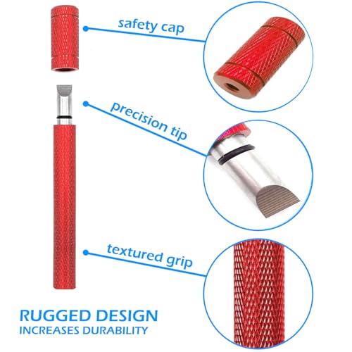 Golf Club Groove Sharpener & Cleaner Tool for Wedges and Irons - Red