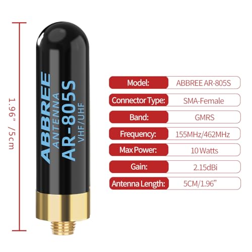 Ham Radio Antenna Dual Band VHF/UHF 144/430MHz - Black, 2 Pack