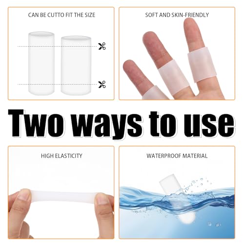 14 Pcs Silicone Finger Protectors – Waterproof Gel Thumb Covers