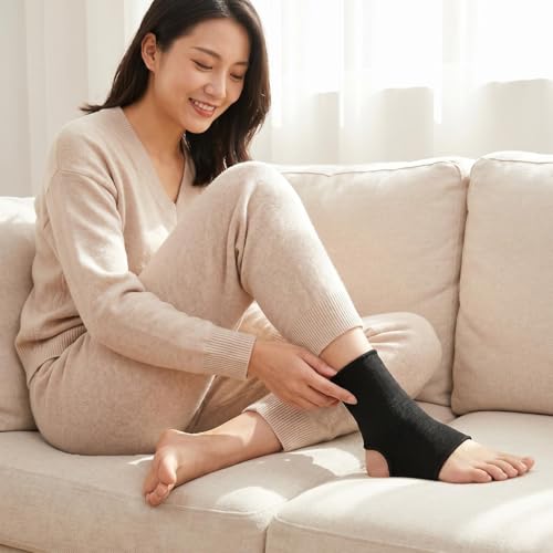 Compression Ankle Sleeve for Support - Black, 1 Pair