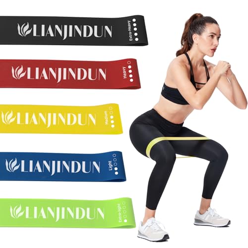 Loop Resistance Exercise Bands Set - 5 Levels for Home Gym, Colour Set