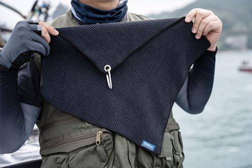 Microfiber Fishing Towels - 16” x 16”, Pack of 3 - Black, Grey, Blue