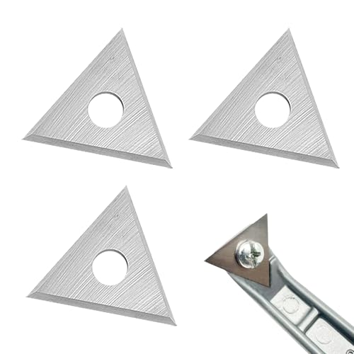 1Pcs 1inch Triangle Paint Scraper Paint Scraper Carbide Blades Double-Edged Reversible Replacement Blade Silver Carbide Scraper,Scraper Blades,for Removing Paint, Glue, Varnish and Rust£¨Only Blade£©