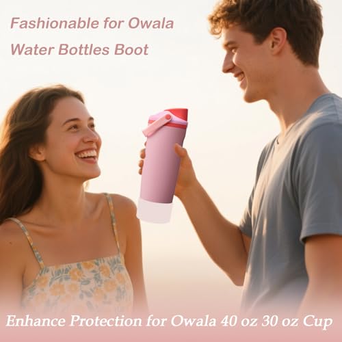 Silicone Boot for Owala FreeSip Sway 30 oz & 40 oz Water Bottles - Clear 2-Pack