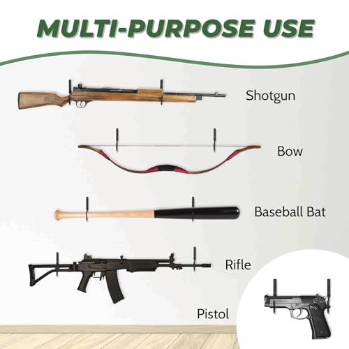 Gun Rack Hook for Safe Storage - 1 Pair Gun Hanger Organizer