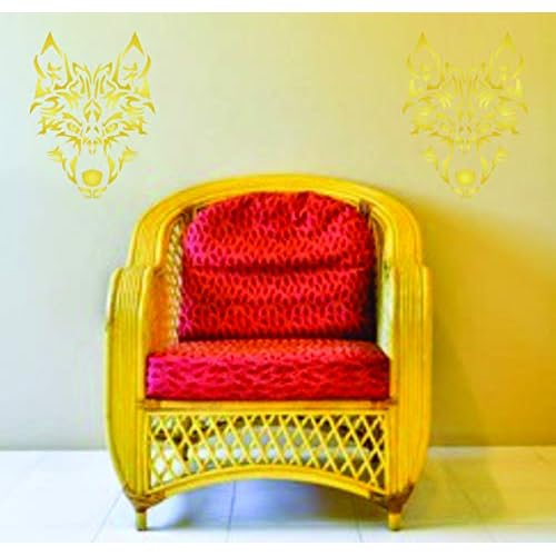 Wolf Stencil, 4.5 x 6 inch - Halloween Animal Canine Artic Wolf Head