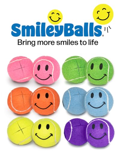 Top Glides Smileyballs Pre-Cut Walker Tennis Ball Glides - 1 Pair (Orange)