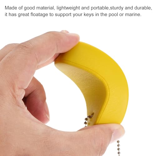 Floating Keychain - 2 Pack Yellow Buoyant Keyrings for Boating