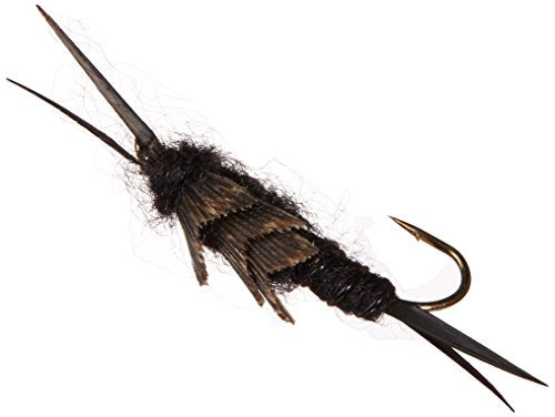 Stonefly Black Assortment - 12 Hand-Tied Trout Fishing Flies