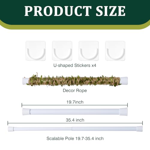Swirge Adjustable Snake Climbing Pole - 19.7 to 35.4 Inch Pet Reptile Enrichment Toy, Variation of Climbing Ploe 19.7IN