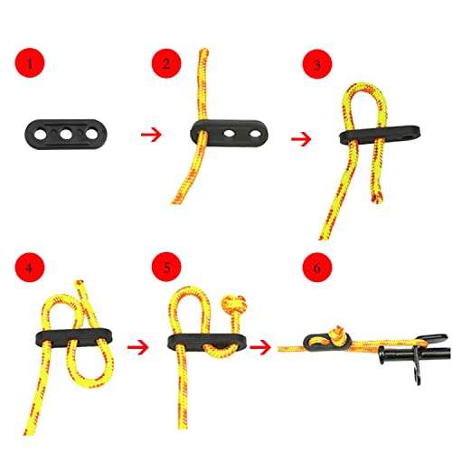30PCS Tent Rope Adjusters - Durable Plastic Tensioners for Camping