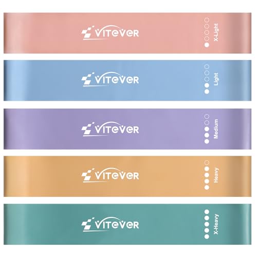 Resistance Bands Set - 5 Color Exercise Bands for Legs & Butt