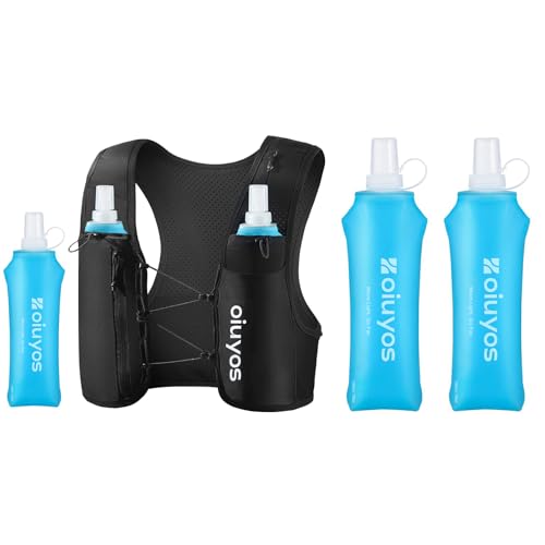 Running Hydration Vest with 2 Soft Water Bottles - Small