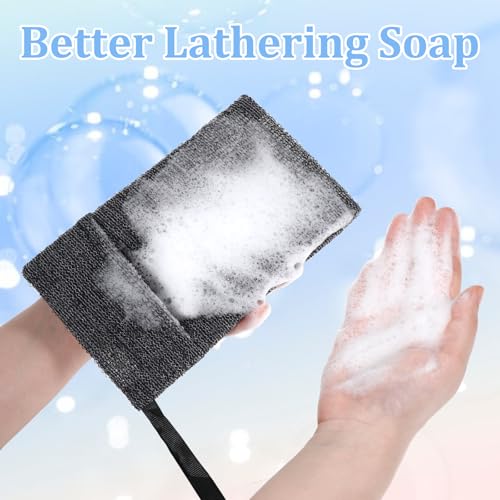 Portable Soap Pouch Set - 2 Soap Bags & 2 Foaming Nets