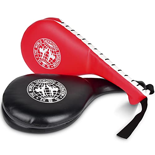 Double Strike Taekwondo Kick Pads - Martial Arts Training Equipment for Kids & Adults