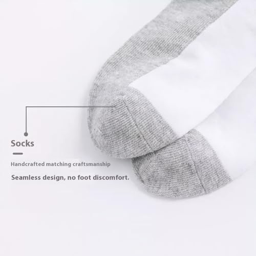 Boys White Crew Socks for Cotton Seamless School Uniform Dress