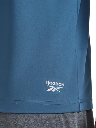 Men's Reflective Crewneck T-Shirt - Lightweight, Standard Fit, Small - Majolica Blue