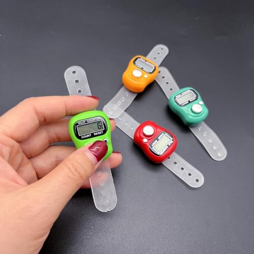 Mini Digital Tally Counter Ring - 4 Pack with LCD Display