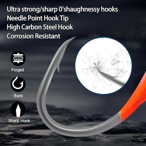 Eupheng 1/2oz Saltwater Pompano Jigs with Teaser Hooks - 5 Pack