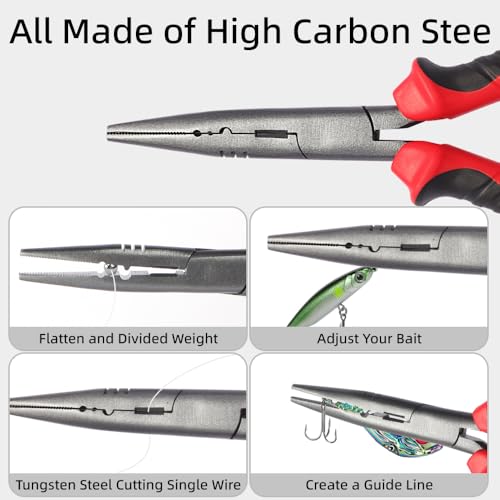 High Carbon Manganese Steel Fishing Pliers - Multi-Function Tool