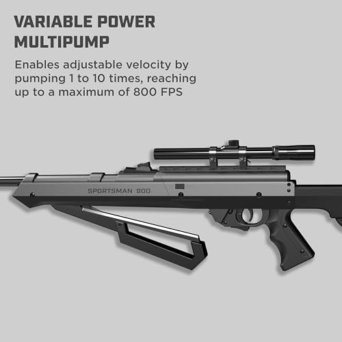 BB Gun Rifle for Adults - .177 Caliber Airgun with Scope, 800 FPS