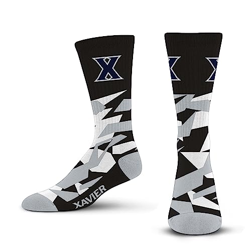 Men's Shattered Camo Crew Socks - Xavier Musketeers, Large