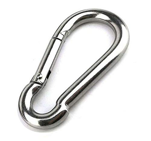 5.5 Inch Heavy Duty Stainless Steel Carabiner Clip - 600 lbs Capacity