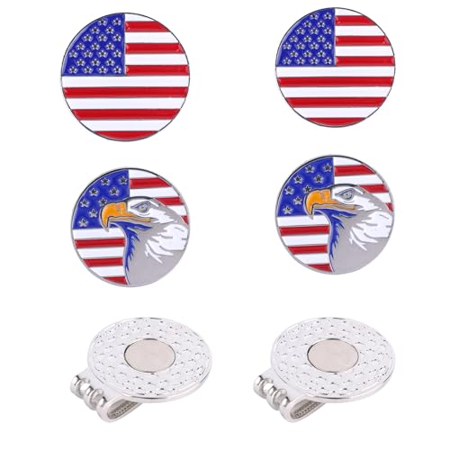 Golf Ball Markers with Hat Clips Set - Style 1