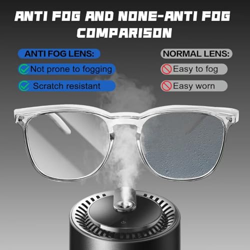 RTBOFY Ansi Z87.1 Clear Safety Glasses With Side Shields Anti Fog Scratch Resistant Stylish Eye Protection For Men