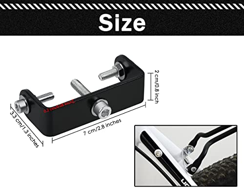 Bike Rear Rack Mount Adapter with Screws - Black