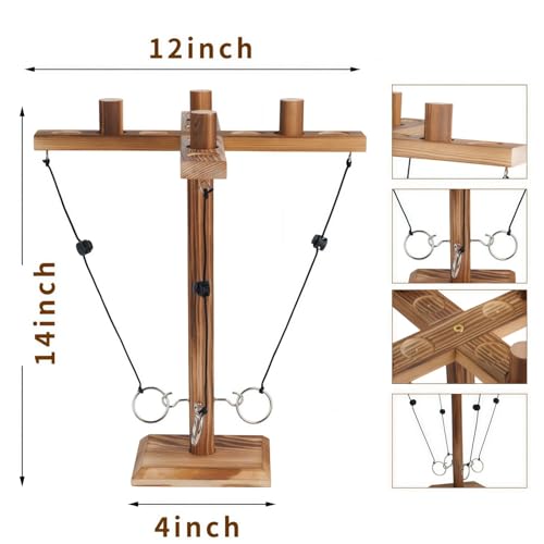 Ring toss Game, Large Base Hook and Throwing Game for Adults Kids,