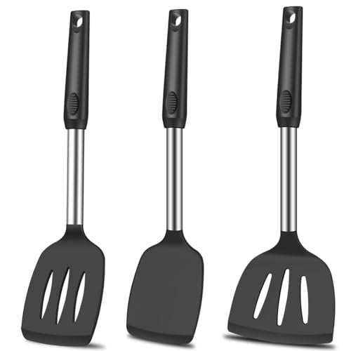 KLAQQED Spatula Set Silicone Heat Resistant for Nonstick Cookware