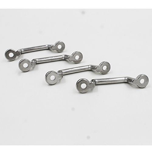 Stainless Steel Footman Loops - 4 Pack Bimini Top Pad Eye
