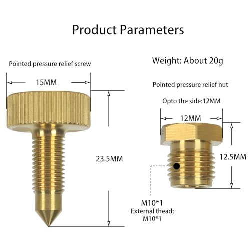 High Pressure Air Bleed Valve Adapter - M10x1 - 2PCS