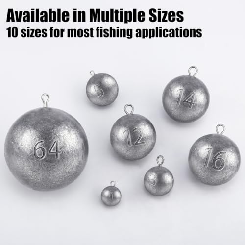 Cannonball Sinkers 1.5oz - 5 Pack Saltwater Fishing Weights