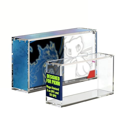 Acrylic Display Case for Mega Charizard X ex & 151 UPC Protection