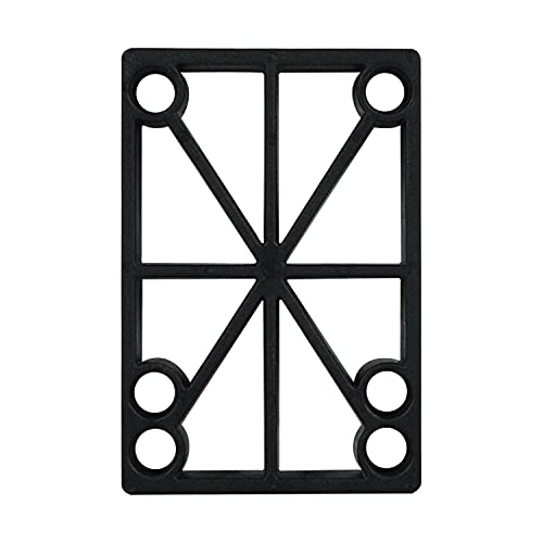 Old School Skateboard Riser Pads Set of 2 - 1/2" Black Plastic