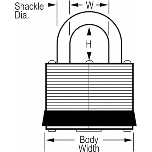 Master Lock 5KA A451 Number-5 Laminated Padlock, 2"