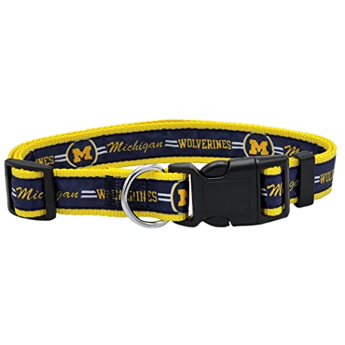 Michigan Wolverines Dog Collar - NCAA Licensed Medium Size