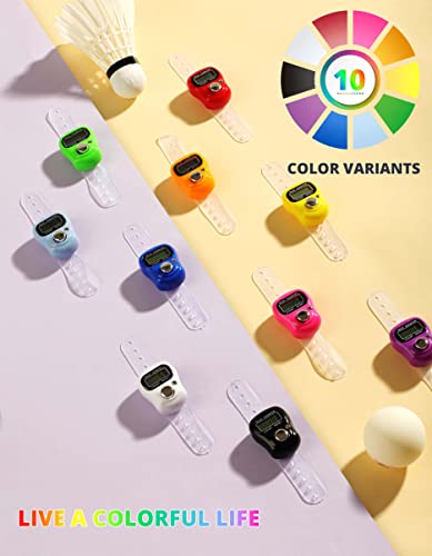 Electronic Finger Counter - 5-Digit LCD Clicker - 10 Colors