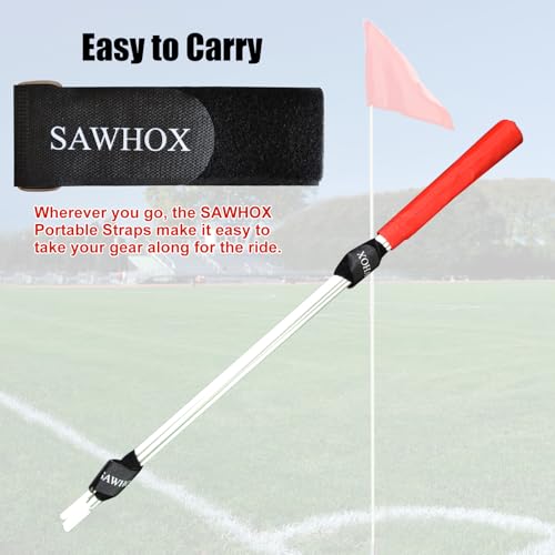 Soccer Corner Flags Set of 10 - 67-Inch Red Fiberglass Flags